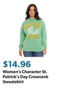 Sam's Club Women's Character St. Patrick's Day Crewneck Sweatshirt offer