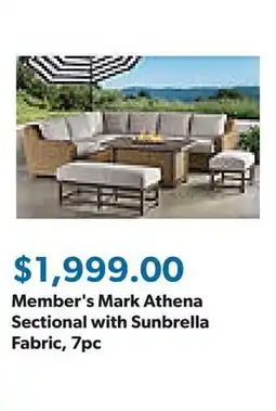 Sam's Club Member's Mark Athena Sectional with Sunbrella Fabric, 7pc offer