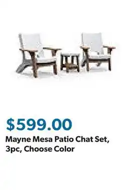 Sam's Club Mayne Mesa Patio Chat Set, 3pc, Choose Color offer