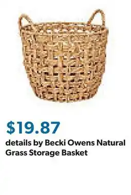 Sam's Club details by Becki Owens Natural Grass Storage Basket offer