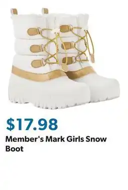 Sam's Club Member's Mark Girls Snow Boot offer