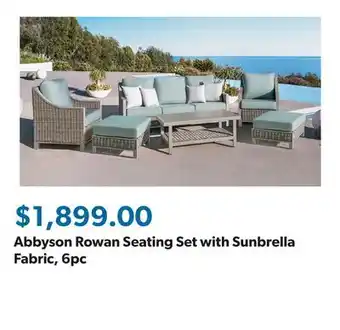 Sam's Club Abbyson Rowan Seating Set with Sunbrella Fabric, 6pc offer