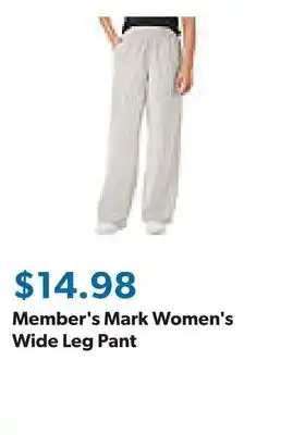 Sam's Club Member's Mark Women's Wide Leg Pant offer