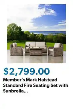 Sam's Club Member's Mark Halstead Standard Fire Seating Set with Sunbrella Fabric, 4pc offer