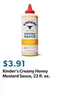 Sam's Club Kinder's Creamy Honey Mustard Sauce, 22 fl. oz offer