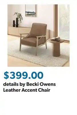 Sam's Club details by Becki Owens Leather Accent Chair offer