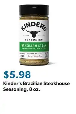 Sam's Club Kinder's Brazilian Steakhouse Seasoning, 8 oz offer