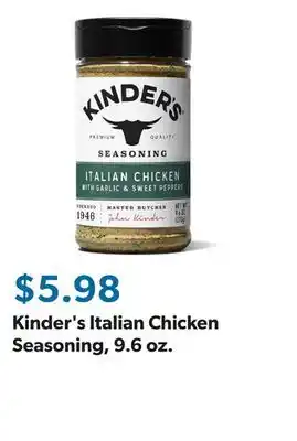 Sam's Club Kinder's Italian Chicken Seasoning, 9.6 oz offer