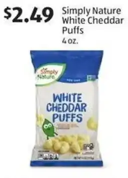 Aldi Simply Nature White Cheddar Puffs offer