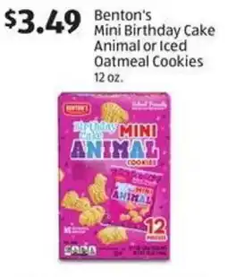 Aldi Benton's Mini Birthday Cake Animal or Iced Oatmeal Cookies offer