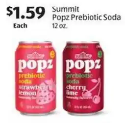 Aldi Summit Popz Prebiotic Soda offer