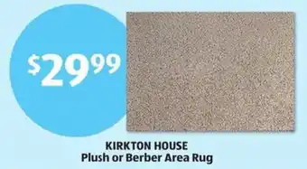 Aldi Kirkton house plush or berber area rug offer