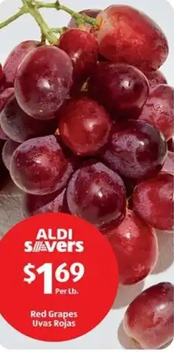 Aldi Red Grapes Uvas Rojas offer