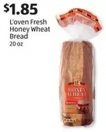 Aldi L'oven Fresh Honey Wheat Bread offer