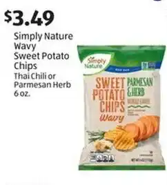 Aldi Simply nature wavy sweet potato chips offer