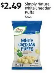 Aldi Simply Nature White Cheddar Puffs offer