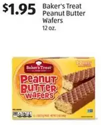 Aldi Baker's Treat Peanut Butter Wafers offer