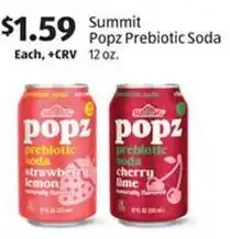 Aldi Summit Popz Prebiotic Soda offer
