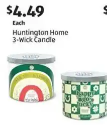 Aldi Huntington Home 3-Wick Candle offer