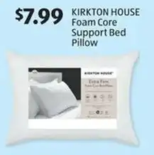 Aldi Kirkton house foam core support bed pillow offer