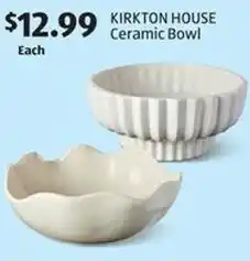 Aldi Kirkton house ceramic bowl offer