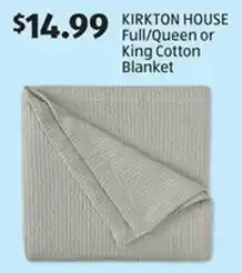 Aldi Kirkton house full/queen or king cotton blanket offer