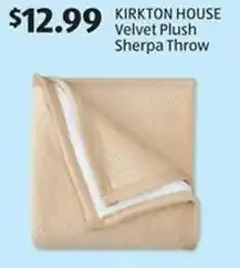 Aldi Kirkton house velvet plush sherpa throw offer