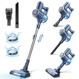 Walmart Prettycare Cordless Stick Vacuum Cleaner Lightweight Upright for Carpet Hard Floor Pet Hair W200 offer