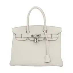 Walmart Pre-Owned Hermes Birkin 30 Handbag Leather White Women's HERMES (Good) offer