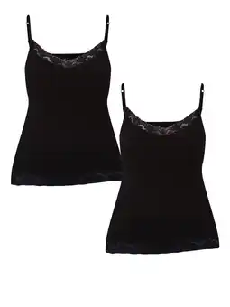 Walmart No Boundaries Juniors Cami with Lace Trim, 2-Pack, Sizes XXS-XXL offer