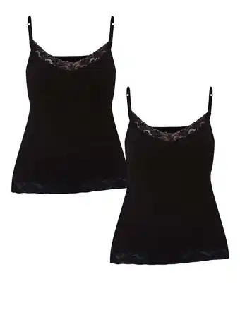 Walmart No Boundaries Juniors Cami with Lace Trim, 2-Pack, Sizes XXS-XXL offer