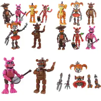 Walmart SIENTICE: Set of 6 Action Figures inspired by Five Nights at Freddy's Action Figure offer