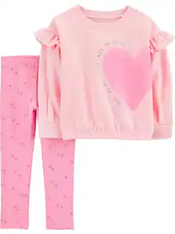 Walmart Carter's Child of Mine Toddler Girl Valentine's Day Outfit Set, 2-Piece, Sizes 12M-5T offer