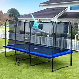 Walmart Zupapa Trampolines with Basketball Hoops&Slide 1500 lbs Weight Capacity 16 15 14 12 10FT for Kids offer