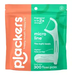 Walmart Plackers Micro Mint Dental Floss Picks, 300 Count offer