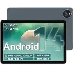 Walmart Android Tablet,10 inch 128GB ROM 14 RAM Android 14 Tablets,8-Core T606,8MP + 13MP offer