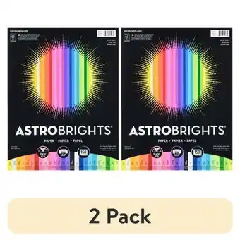 Walmart (2 pack) Astrobrights Colored Paper, 8.5 x 11, 24 lb./89 Gsm, Spectrum Assortment, 150 Sheets offer