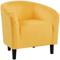 Walmart Alden Design Upholstered Barrel Accent Chair for Livingroom, Yellow Velvet offer