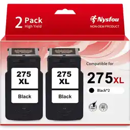 Walmart PG 275 Black Ink Cartridge for Canon 275 Ink for 275XL 275 Ink (2 Black) offer