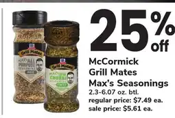 ACME McCormick Grill Mates Max's Seasonings offer