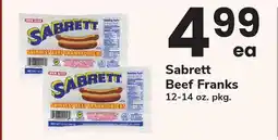 ACME Sabrett Beef Franks offer