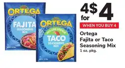 ACME Ortega Fajita or Taco Seasoning Mix offer