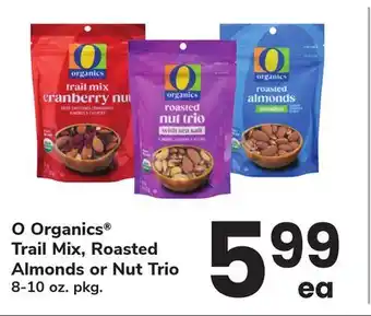 ACME O Organics Trail Mix, Roasted Almonds or Nut Trio offer