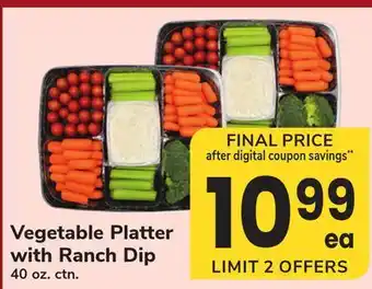 ACME Vegetable Platter with Ranch Dip offer