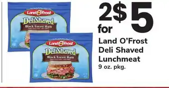 ACME Land O'Frost Deli Shaved Lunchmeat offer