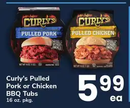 ACME Curly's Pulled Pork or Chicken BBQ Tubs offer