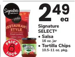 ACME Signature SELECT • Salsa 16 oz. jar • Tortilla Chips 10.5-11 oz. pkg offer