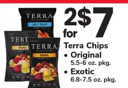 ACME Terra Chips Original 5.5-6 oz. pkg., Exotic 6.8-7.5 oz. pkg offer