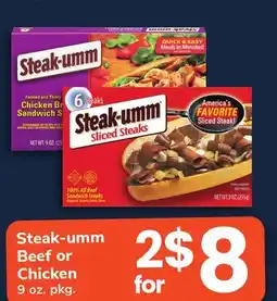 ACME Steak-umm Beef or Chicken offer