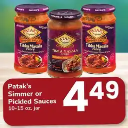 ACME Patak's Simmer or Pickled Sauces offer